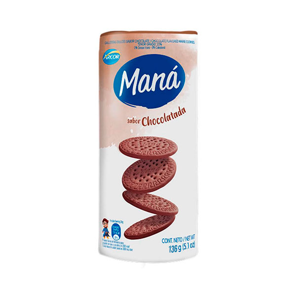 Mana Galletas Sabor Chocolatada 136gr