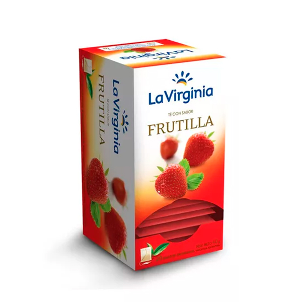 La Virginia Te Con Sabor A Frutilla 20 Saquitos Ensobrados 40gr