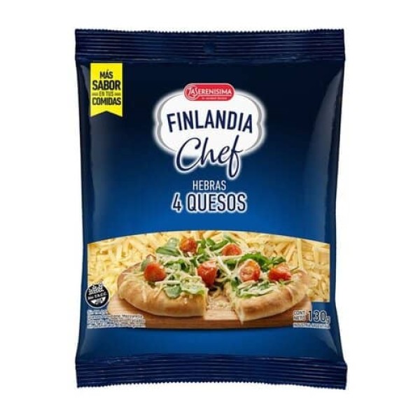 Finlandia Chef Hebras 4 Quesos Rallado 130gr