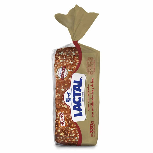 Lactal Pan Con Salvado,Semillas De Chia Y Lino 330gr