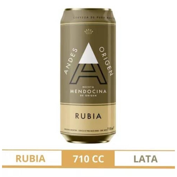 Andes Origen Cerveza  Rubia 710ml