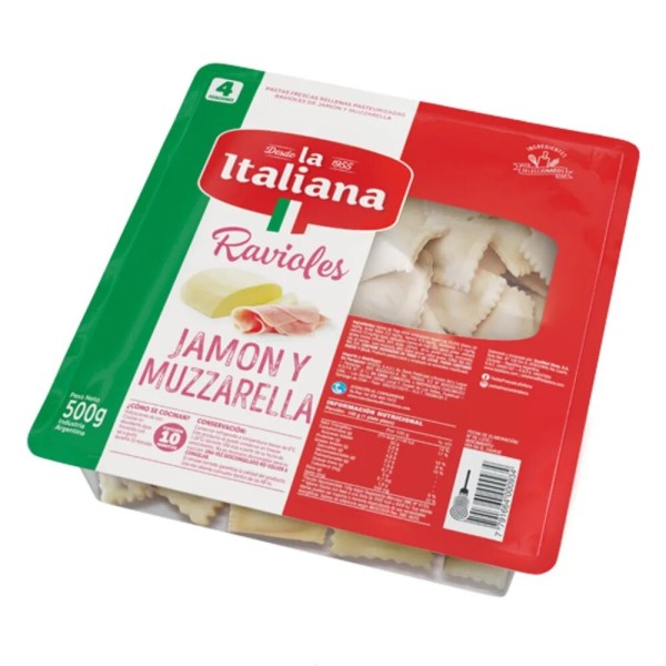 La Italiana Ravioles Jamon Y Muzzarella 500gr