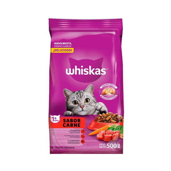 Whiskas Alimento Para Gatos Sabor Carne 500gr