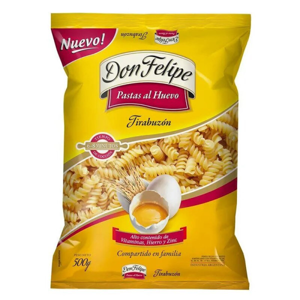 Don Felipe Pastas Al Huevo Tirabuzon 500gr