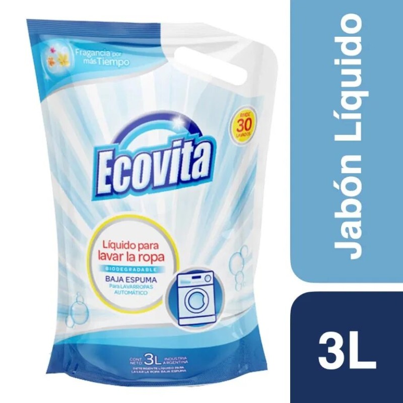 Ecovita Liquido Para Lavar La Ropa Biodegradable 3L Ecovita Liquido Para Lavar La Ropa Biodegradable 3L