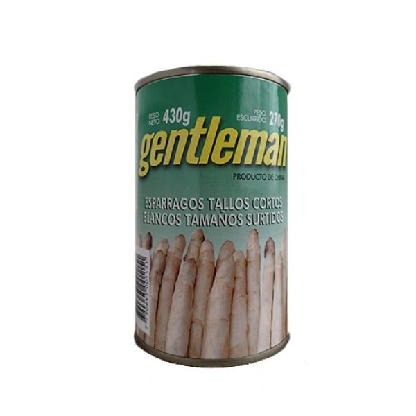 Gentleman Esparragos Tallos Cortos Blancos Tamaños Surtidos 430gr