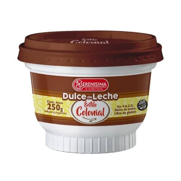 La Serenisima Dulce De Leche Estilo Colonial Fuente De Calcio 250gr