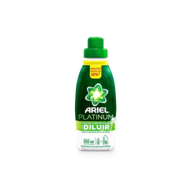 Ariel Platinum Liquido Concentrado Para Ropa Blanca Y De Color 500ml